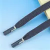 Cabo Plano de Poliéster-Algodão de 1cm, Cordão Colorido para Capuz, Cordão Versátil Casual para Cintura, Conjunto de Duas Peças em Liga com Sino, Em Estoque