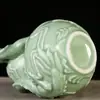 Botella de Vino Vacía de Cerámica, Doble Dragón Creativo Jugando con una Perla, Jarra para Licores, Tarro de Vino Sellado para el Hogar, Botella de Vino Decorativa