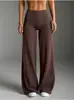 Pantalones de Yoga de Cintura Alta Pierna Ancha 2026 para Mujer, Pantalones Rectos Sueltos Adelgazantes, Pantalones Largos Versátiles Casuales Deportivos para el Trabajo