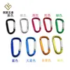 5 Llavero de aleación de aluminio de color plano en forma de D para montañista Hebilla de colgado rápido para mochila Hebilla de joyería en stock logo láser