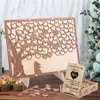 Livro de Visitas Modelo Novo Transfronteiriço Livro de Assinaturas de Convidados de Casamento Quadro de Mensagens Artesanato de Madeira Comemorativo Criativo em Forma de Coração