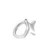 Pendientes de clip de estrella de plata esterlina S925 para mujer, estilo coreano, estilo frío, diseño de nicho, sencillos, a la moda, combinables con todo.