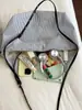 Bolsa de ombro listrada retrô única, estilosa e versátil, bolsa de mão de moda casual, sacola de compras, bolsa tote feminina