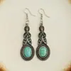 En stock en fábrica pendientes turquesa estilo étnico pendientes transfronterizos conjunto pendientes étnicos bohemios retro europeos y americanos
