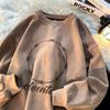Camiseta de Manga Larga de Gamuza Americana Peso Pesado para Hombre Tendencia Otoño Marca Top Holgado Camiseta Interior Estilo Otoño e Invierno Sudadera