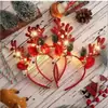 Faixa de Cabeça Decorativa com Laço de Lantejoulas de Natal Transfronteiriça Acessórios de Faixa de Cabeça para Decoração de Árvore de Natal