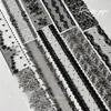 Caja de Set de Papel de Transferencia para Uñas con Encaje Blanco y Negro, Malla Vintage, Rosa, Cuadrícula Floral, Pegatinas para Uñas DIY al por Mayor