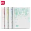 Cuaderno Deli Hb5403 Ligero con Anillas Desmontables de 3 Agujeros, Fácil de Pasar las Páginas Sin Irritar la Mano, Serie de Colores, Cuaderno de Espiral Desmontable