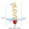 M22 novo pingente de cobre puro micro-incrustado Sonho de Amor Feliz Chefe Feliz letra feliz