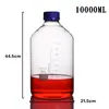Frasco de Reagente GL80 Borossilicato Azul 1000mL Boca Larga Vidro com Escala Frasco para Experimento Químico Frasco de Amostragem