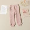 Leggings Gruesos para Niñas Clase A, Leggings para Bebé Otoño e Invierno, Pantimedias para Niñas Estilo Coreano con Encaje de Hongo a Rayas Verticales