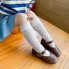 Calcetines para niños ultradelgados estilo coreano para niñas dulces de encaje de media caña malla hueca transpirables antimosquitos calcetines para aire acondicionado