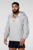 YOUNGLA estilo americano jogger para hombre manga larga deportiva fitness secado rápido transpirable elástico media cremallera ajustada camiseta de entrenamiento