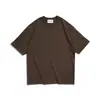 Camiseta Pesada 260g à Prova de Tudo Vendida em Massa Transfronteiriça Camisa Básica Caimento Solto Oversized Lisa Manga Curta Marca Tendência Unissex Algodão Meia Manga