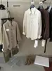 KITTIN2026 Otoño Estilo Coreano Simple Raya Suelta Adelgazante Patchwork Solapa Manga Larga Camisa Mujer K8039
