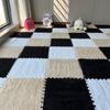 Alfombra de felpa con costuras completas para dormitorio, sala de estar, mesita de noche, para sentarse y dormir, se puede cortar.
