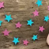 Guirlanda de Estrelas de Papelão Perolado de Tamanho Pequeno Enfeites Pendurados para Casamento Festa de Casamento Feriado Decoração de Natal Suprimentos de Decoração