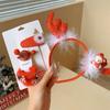 Pinza para el pelo de estrella roja de Año Nuevo y Navidad, pinza lateral de bola de pelo para flequillo, accesorios para el pelo para vestirse