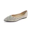 Zapatos de boda personalizados estilo francés, zapatos planos sin cordones estilo hada para mujer, zapatos planos con pedrería, zapatos de mujer talla grande