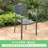 Mesas y Sillas de Aluminio Blancas Estilo Artístico Minimalista para Exterior en Stock para Patio y Terraza, Mesas y Sillas Totalmente de Aluminio Color Champaña Resistentes al Sol