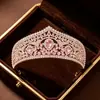 2026 Nuevo Modelo Corona de Cristal Blanco Nupcial Europea y Americana Accesorios para Vestido de Novia Modelo Pasarela Transfronterizo Corona Barroca