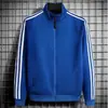 Chaqueta con cremallera y cuello alto de tres rayas engrosada, traje deportivo de pierna recta, sudadera a rayas transfronteriza, pantalones de chándal jogger casual holgados