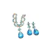 Conjunto de Dos Piezas de Lujo Accesible Francés Colgante de Flor de Zirconia Cadena de Suéter Nicho de Gama Alta Exquisito Elegante Collar para Mujeres