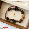Cadena para Teléfono Móvil de Grano de Café Real Natural Pulsera Creativa de Grano de Café Calabaza DIY Mejor Regalo para Amiga Lugar Turístico Venta Caliente Suministro
