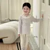 Conjunto de Ropa de Dormir de Manga Larga Lyocell Clase A Verano Estilo Ins Transpirable Amigable con la Piel Ropa para Aire Acondicionado de Xiaoyu Luoluo