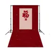 Estudio Fotográfico Tela de Fondo China Fotografía de Niños Disfraz Retrato Familiar de Año Nuevo Papel de Fondo Rojo