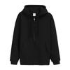 Suéter con cremallera de terciopelo zorro plateado súper suave 600 color liso básico grande holgado abrigo otoño e invierno cárdigan color liso para hombre y mujer