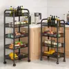 Estante de Almacenamiento para Artículos de Bebé en Casa Carrito Pequeño Estante de Almacenamiento de Pie Múltiples Niveles Cocina Estante de Almacenamiento Móvil Estante para Snacks