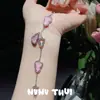 Joia Olho de Tigre Pedra Madrepérola Cabaça Pedra da Sorte Pulseira Novo Estilo Chinês Turquesa Azul Pontos Diamante Cabaça Pulseira Empilhável
