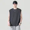 Nuevo chaleco blanco de moda estilo americano para hombre, deportivo de secado rápido sin mangas de verano holgado extragrande ropa para hombre