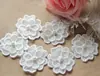 Acessórios para vestido de noiva renda nova flor de pétalas duplas adorno de cabeça acessórios de vestuário flor diâmetro 4cm