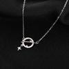 Collar de plata de ley 925 para mujer, otoño e invierno, planeta, nueva moda, cadena de clavícula, diseño de nicho, colgante que combina con todo, cadena de suéter