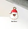 142 Colgantes de Navidad Colgantes de Aleación con Gota de Aceite Accesorios para Joyería DIY Colgante de Papá Noel Muñeco de Nieve Campana