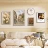 Pintura Mural Retro Paisaje Mural de Nicho Senior Pintura para Colgar en la Pared Pintura Decorativa para Sala de Estar Estilo Americano Fondo Estilo Francés