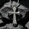 Joyería punk retro para hombre de acero de titanio europeo y americano, colgante con cruz de fundición de personalidad SP528