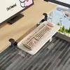 Bandeja para teclado, instalación sin taladro, clip de riel deslizante de cajón, tablero de extensión para escritorio de computadora, soporte de almacenamiento de ratón debajo del escritorio