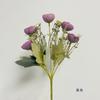 Brote de Ciruelo de Té Simulado de 5 Cabezas, Flor Pequeña de Ciruelo de Té, Ramo Otoñal Retro, Juego de Flores de Seda Simuladas de Estilo Europeo con Flores