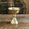 Lámpara de Aceite de Latón India Hecha a Mano Retro Anticuada para el Hogar Lámpara de Mantequilla para Rezar Lámpara Eterna Portavelas Adornos