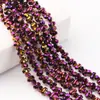 Contas de vidro cristal galvanizado contas de amendoim novos acessórios de joias diy contas soltas pulseira acessórios de cabelo fabricantes