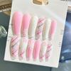 Novo Patch para Unhas Estéreo em Relevo para Manicure Vestível Adulto Patch de Manicure Unha Postiça Acabada Patch para Unhas Longas Ballet