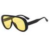 Nuevas gafas de sol de una pieza con montura grande a la moda, estilo europeo y americano, personalizadas, modernas, informales, combinables con todo.