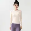 Ropa Deportiva para Fitness Tops para Correr Secado Rápido Manga Larga para Mujer Aspecto Adelgazante Transpirable y Elástica Ropa de Entrenamiento para Pilates Yoga
