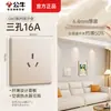 G60 nuevo panel de enchufe de toro dorado poco profundo ultradelgado pared 86 interruptor de control dual oculto multicontrol venta al por mayor 5 agujeros