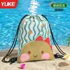 Nueva Bolsa de Natación Infantil de Dibujos Animados Linda Bolsa de Almacenamiento de Ropa con Separación Húmeda y Seca Mochila Impermeable de Tela Oxford para Viajes