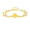 Pulseira de trevo de quatro folhas emocionante para mulheres, design de nicho, luxo leve, camada dupla, joia para melhor amiga, presente de aniversário para namorada