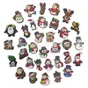 Amuletos para zapatos de muñeco de nieve navideño, Accesorios para zapatos tipo zueco de regalo de Navidad, Decoración de goma blanda de PVC Accesorios para DIY, Transfronterizo